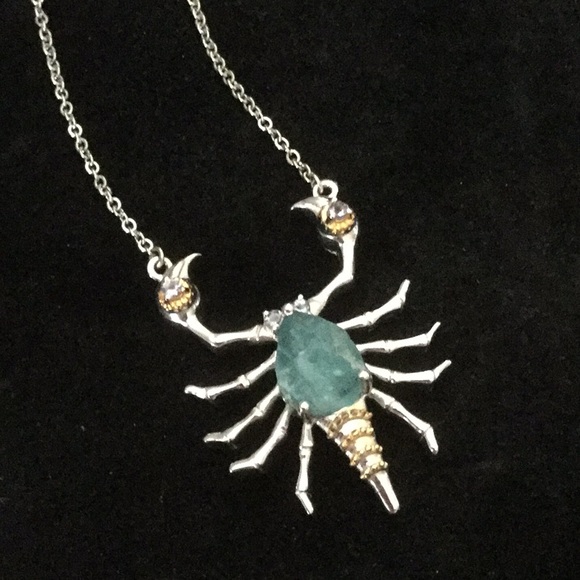 Atlanta Gems & Mineral Jewelry - Exquisite Genuine Fluorite & Tanzanite Scorpion